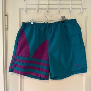 adidas Men's Athletic Shorts Teal and Purple